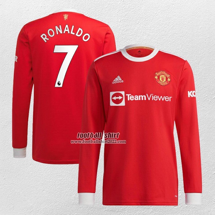 Shirt Manchester United Player Ronaldo Home Long Sleeve 2021/22